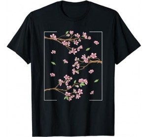 Aesthetic Japanese Style Cherry Blossom Tree Sakura T-Shirt